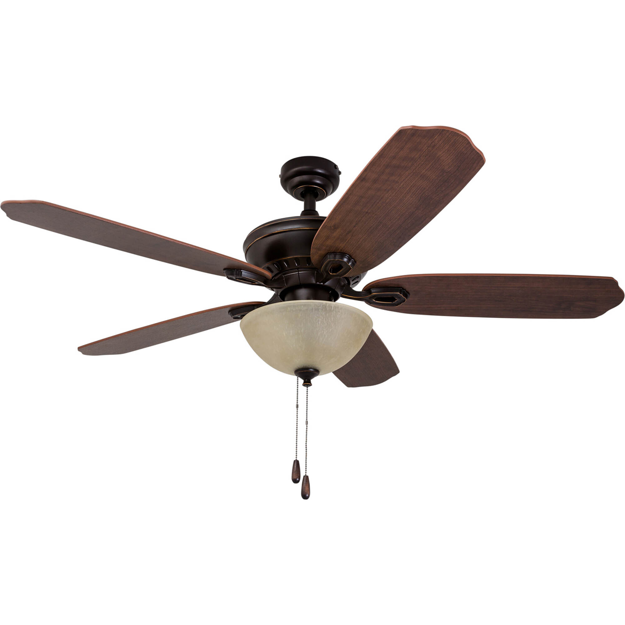 Honeywell, 52in. Spring Hollow Ceiling Fan Rubbed Bronze, Fan Diameter 52 in, Fan Blade Span 50-54 Air Delivery 4340 cfm, Model# 50334
